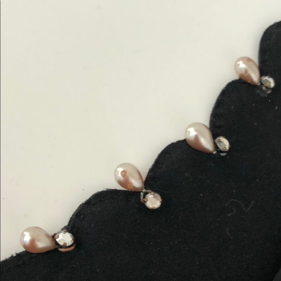 VINTAGE GLOVES WITH TEARDROP PEARLS & RHINESTONES - Picture 8 of 16